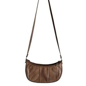 Vintage Tan Shoulder / Crossbody Bag - Snakeskin Bag